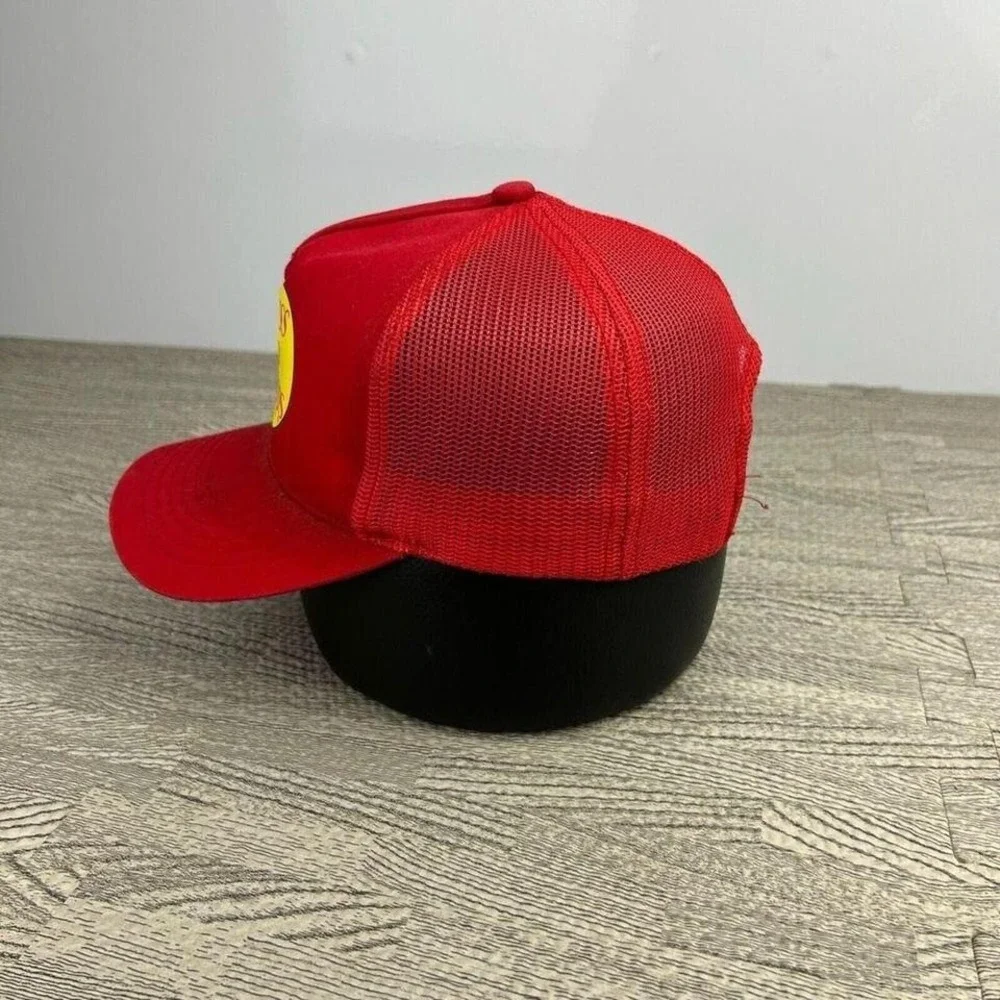 Vintage Bass Pro Shops Trucker Hat Cap Mens Red Fishing Fish Hunt Hunting